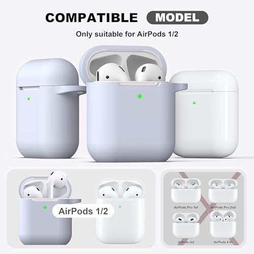for AirPods 2nd/1st Case Silicone Cover, Pebble | Compatible with Apple AirPods 2nd/1st (2019/2016) Generation with Keychain & Cleaner Kit, Wireless Charging Compatible - color: E1-Pebble