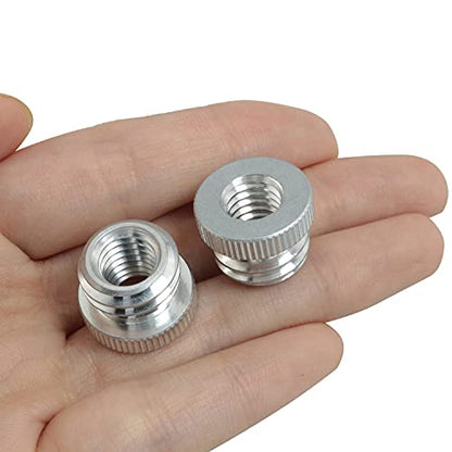 2PCS 3/8'' Female to 5/8'' Male Threaded Screw Adapter for Microphone Stand Mount Tripod Laser Level Adapter - size: 3/8'' Female to 5/8'' Male