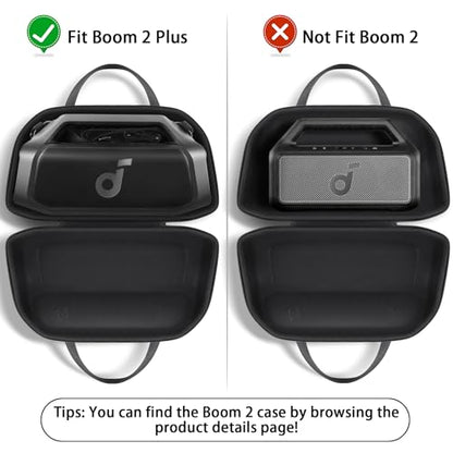 co2CREA for Soundcore Boom 2 Plus Outdoor Speaker Hard Protective Case | Portable Travel Design, Padded Interior, Detachable Shoulder Strap, Hand Strap And Strong Zipper For Easy Carrying
