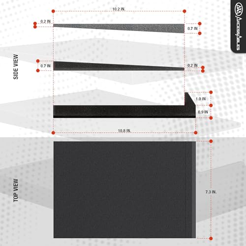 AxcessAbles Studio Monitor Isolation Pads for 3-5 Inch Speakers | High-Density Acoustic Foam Speaker Risers | Angled Sound Isolation Pads for Recording, Mixing, DJ, Home Studio - size: 3" to 5" Speakers