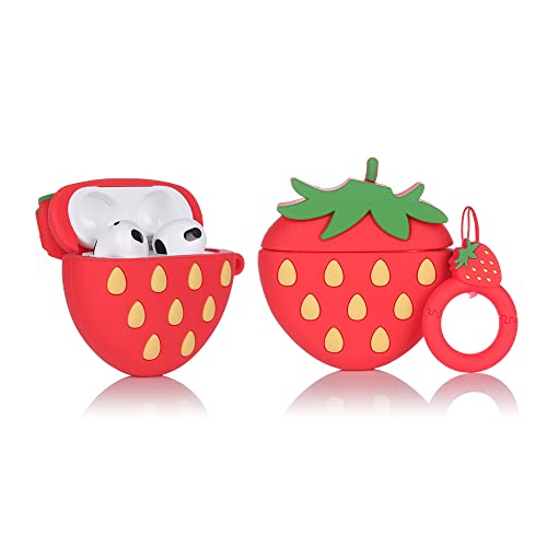 (2Pack+Cleaner Pen) XMBYGY Case for Apple AirPods 3rd Generation Wireless Earbuds with Cleaning Pen Kit, Silicone Cute Charging Case Shockproof Protective Cover and Carabiner for AirPods 3 (ST+AOD) - color: ST+AOD