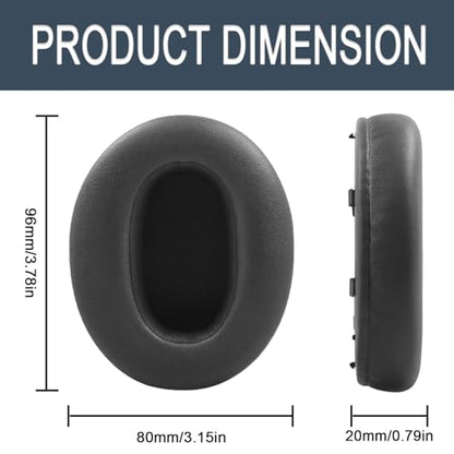 Replacement Earpads Cushions Compatible with Sony WH-XB910N Extra Bass Headphones, Headset Ear Pads with Protein Leather&Memory Foam, Headphones Ear Cups Cover-PL Black