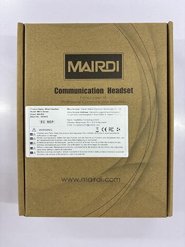 MAIRDI Cell Phone Headset with Microphone Noise Canceling, PC Laptop Headset 3.5mm Jack for Office Work, Phone Headset for iPhone Computer Samsung Androids Tablets Skype Teams Video Conference - style: Mono 612