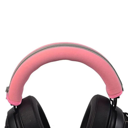 Headphone Headband Cover Sleeve Headband Protector Headphone Protective Cushion Pad with Zipper Replacement for Razer Kraken PRO 7.1 V2 Headset (Pink)