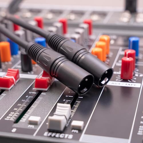 2 Pack XLR Splitter Cable,1 Female to 2 Male,5 FT Stereo Mic to L&R Audio Y-Splitter Cable - color: 5FT-2PACK, size: XLR 1 Female to 2 Male