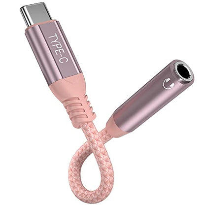 USB C to 3.5mm Jack Adapter,USB C Headphone Adapter for iPhone 17 Pro Max | 17e 16e 16 15,Hi-res Aux Cord Stereo Audio Earphone Dongle for Samsung S26 Ultra S25 FE S23 A17 A16 for iPad 10 Pixel 10a 9 8