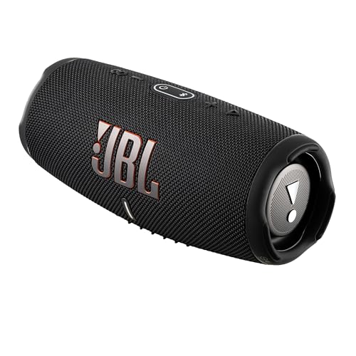 JBL Charge 5 Wireless Bluetooth Speaker (Black) | Rugged IP67 Waterproof Outdoor Audio with Deep Bass & 20H Playtime | Includes Protective Travel Case for Beach, Hiking, Camping, and More - color: Black