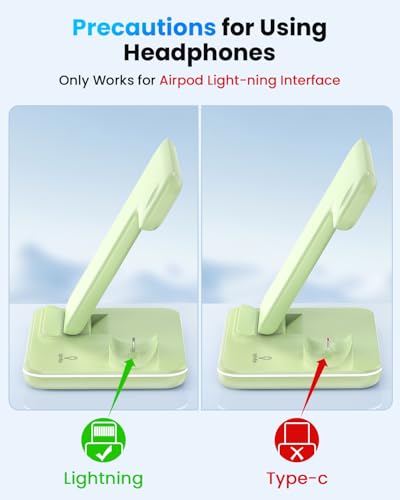 WAITIEE Wireless Charger 3 in 1, 15W Fast Charging Station for Apple Watch 9/8/Ultra 2/Ultra/SE/7/6/5/4/3/2, for AirPods 3/2/1/Pro/Pro 2, for iPhone 15/14/13 /Plus/Pro/Pro Max/12/11/X/Xr/XS/8 (Green) - color: Mint Green