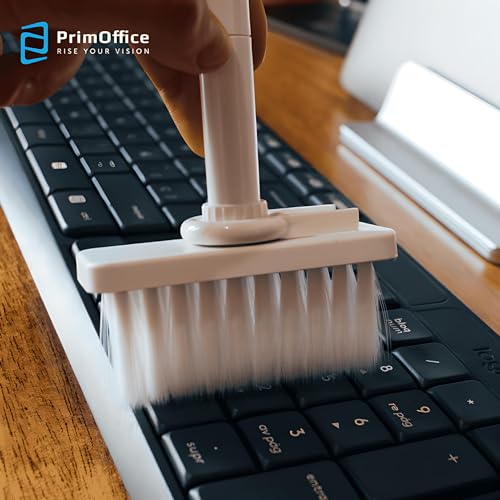 Soft Cleaning Brush 5 in 1 Multi-Function with Computer Cleaning Tools Kit (Key Remover, Flocking Sponge, Metal Pen Tip, High-Density Brush, Nylon Bristles). Cleaner kit for Keyboards, Earphones