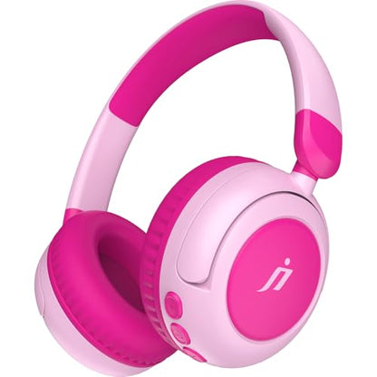B8 Kids Bluetooth Headphones, Over-Ear Wireless Headphones with Mic, Bluetooth 5.4, 85/94dB Safe Volume Limit, 80H Playtime, USB-C, Foldable Headphones for Kids, School, Travel, Tablet, iPad