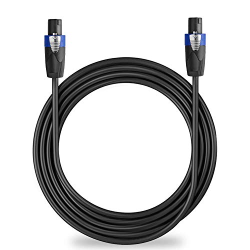 Pro 50ft 12 Gauge Speakon to Speakon Male Audio Speaker Cable, Single - size: 50ft