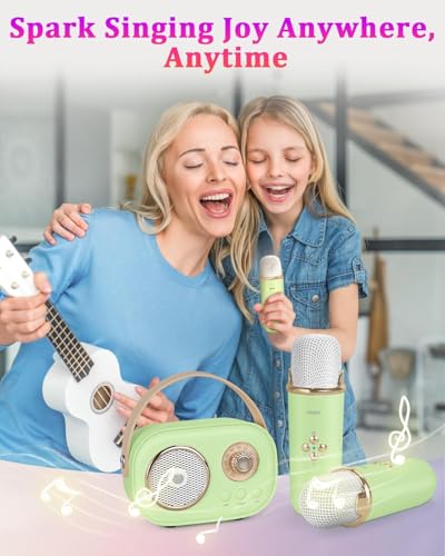 PRUNUS C20 Mini Karaoke Machine,Valentines Day Gifts Her Him Kids Mens - color: C20-Green