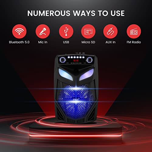 Pyle 800W Portable Bluetooth Speaker System Loud 12" Subwoofer, And Wireless Mic, Pa Speaker Is Wireless And Includes Wheels & 4 Hr Battery Life – for Karaoke, Parties & Outdoors - style: 800 watts