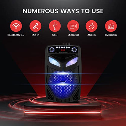 Pyle 800W Portable Bluetooth Speaker System Loud 12" Subwoofer, And Wireless Mic, Pa Speaker Is Wireless And Includes Wheels & 4 Hr Battery Life – for Karaoke, Parties & Outdoors - style: 800 watts