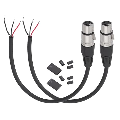 2PCS 1FT XLR 3PIN Female to 3Wire Pigtail Cable with HeatShrink Tubes | Perfect for Microphone Replacement or Repair - style: XLR Female
