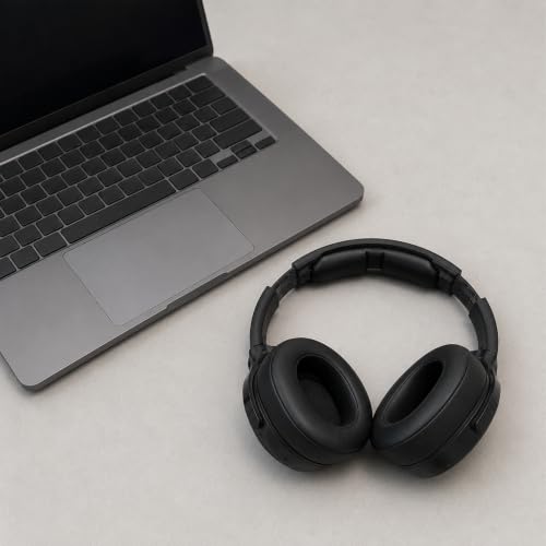Replacement Ear Pads for Skullcandy Crusher Wireless ANC/Evo/540, Hesh3/ANC/Evo, Venue ANC Over-Ear Headphones, Protein Leather Cushions with Memory Foam，White