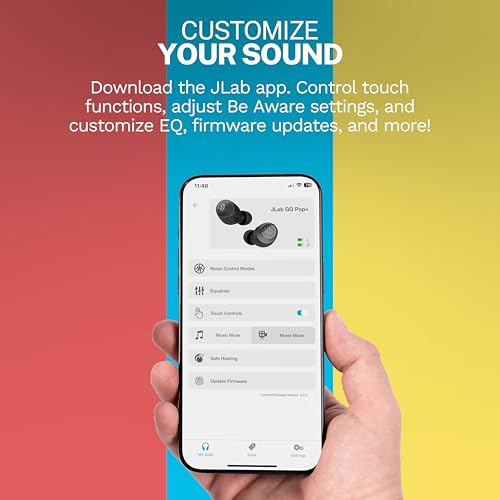JLab Go Pop+, True Wireless Earbuds, Bluetooth 5, Dual Connect, IPX4, App Support, Confetti - color: Confetti, style: Pop+