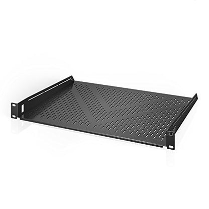 AC Infinity Vented Cantilever 1U Universal Rack Shelf, 14" Deep | Designed for 19” Equipment Racks. Heavy-Duty 2.4mm Cold Rolled Steel, 60lbs Capacity - size: 1RU 14" Deep