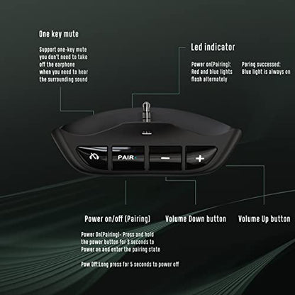 Uberwith Bluetooth Adapter for PS 5 Accessories BT 5.0 Wireless Audio Transmitter for PS 5 Controller with Low Latency for AirPods All Bluetooth Headphone Speakers Earbuds
