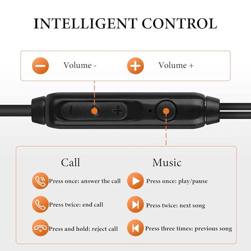 GEEKRIA Sleeping Headphones for Side Sleepers, 3.5mm Wired Soft Silicone in-Ear Earbuds with Mic & Volume Control, Noise Cancelling Earphones for Sleep, Travel & Meditation (3.9FT) - color: Black