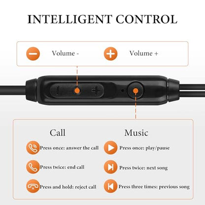 GEEKRIA Sleeping Headphones for Side Sleepers, 3.5mm Wired Soft Silicone in-Ear Earbuds with Mic & Volume Control, Noise Cancelling Earphones for Sleep, Travel & Meditation (3.9FT) - color: Black