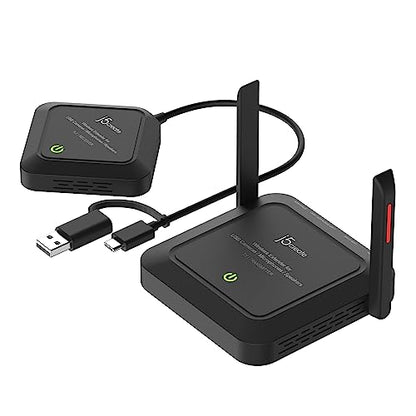 j5create Wireless Extender for USB Webcam, Microphones, or Speakers | Ideal for Streaming & Conferencing, No USB Mouse/Keyboard Compatibility (JVW120)