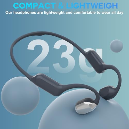 Swimming Headphones with Safelight, IPX8 Waterproof Bone Conduction Headphone Wireless Underwater Earbuds with 32GB Memory for Swimming, Cycling, Marathon