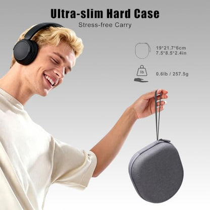 Headphone Headset Case Compatible with JLab JBuds Lux ANC/JBL Tune 520BT 720BT/BERIBES/KVIDIO/Soundcore by Anker/Sony Wireless On-Ear Headphones, Gray - color: Gray