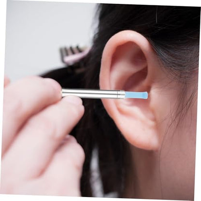 ERINGOGO Ear Spoon Set 5 Replacement Silicone and Metal Tips for Ear Wax Removal for Personal Hygiene Suitable for Adults and Boys and Girls