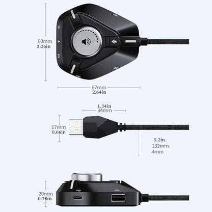 USB Sound Card Type-C External Amplifier