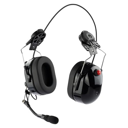 ArrowMax ASH1042-BK-K2 Dual Muff PNR Hard Hat Headset with PTT and Noise Cancelling MIC Compatible with BaoFeng BTECH UV-5R UV-5RA UV-5RE UV-5R3 Kenwood 2-PIN NX-1200 NX-1300 NX-P1200 NX-P1300 NX-3220