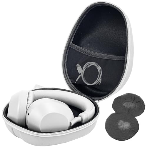 ProCase Hard Headphone Case Travel Bag for Sony WH-1000XM4, Beats Solo3, Bose QC, Hardshell EVA Carrying Case Headset Case with 2 Dust Covers - Grey - color: Grey