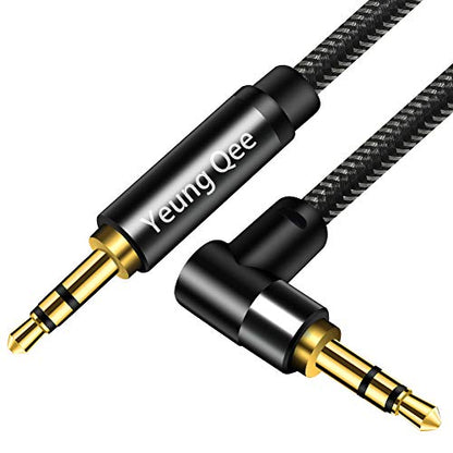 3.5mm Aux Cable 3 ft, 3.5mm Nylon Braided Male to Male Stereo Audio Cable Audio Auxiliary Input Adapter for Headphones, Car, Home Stereos, Speaker (3FT/1m) - size: 3 ft (1 m)