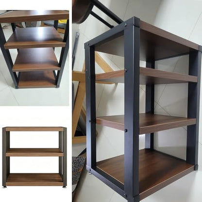 Desktop Audio Cabinet CD Record Player Stand Audio Rack, 2/3/4 Tier AV Component Media Stand, HiFi Rack Corner Shelf Stereo Cabinet for Gaming Room(2-Tier/45x35x27cm) - size: 2-Tier/45x35x27cm