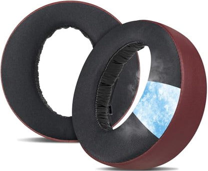 SOULWIT Earpads for Sony PS5 Pulse 3D Wireless Headset, Cooling Gel Replacement Ear Pad Cushions with Noise Isolation Foam - Burgundy - color: Burgundy