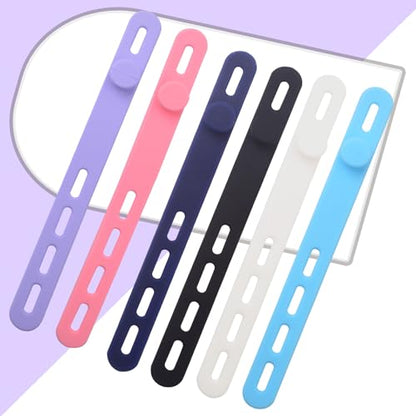 30Pcs Silicone Cable Ties, Reusable Cable Straps Wire Organizer Locking Buckles Data Cable Management Cord Organizer for Fastening Cords Wires Earphone Phone Chargers Appliances