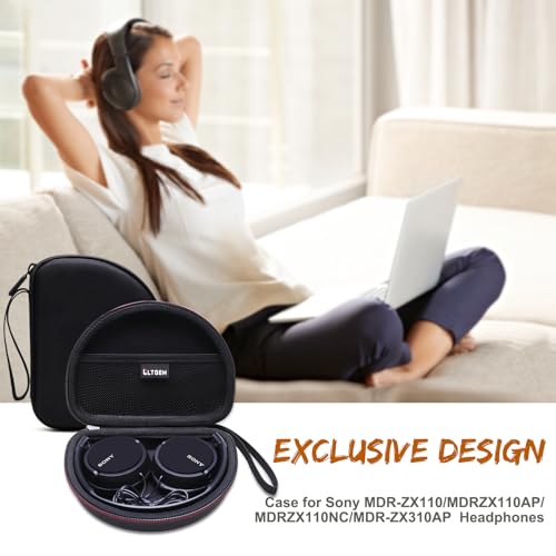 Case for Sony MDR-ZX110/ZX110AP/ZX310AP Wired On-Ear Headphones Rose Gold | Hard Carrying Travel Case for Sony ZX Series MDR-ZX110/ZX110AP/ZX310AP Wired On-Ear Headphones - color: Rose Gold
