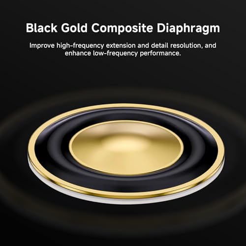 CVJ Neko IEM Wired Gaming Earbuds, 10mm Dynamic Driver HiFi in-Ear Monitors with 3.5 & 4.4mm Plugs, Deep Bass Headphones with Detachable Silver-Plated Cable for Audiophiles, Singers, Musicians - Gold - color: Gold