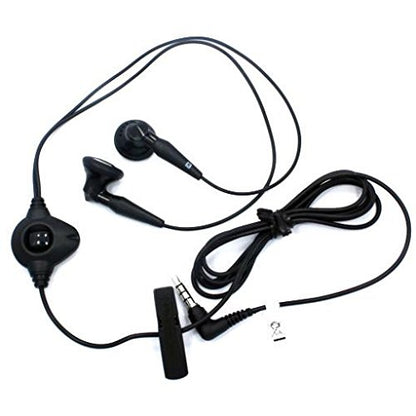 Compatible with Stylo 4 Plus - Headset OEM 3.5mm Handsfree Earphones Dual Earbuds Headphones Earpieces w Mic Stereo Wired [Black] Works with LG Stylo 4 Plus