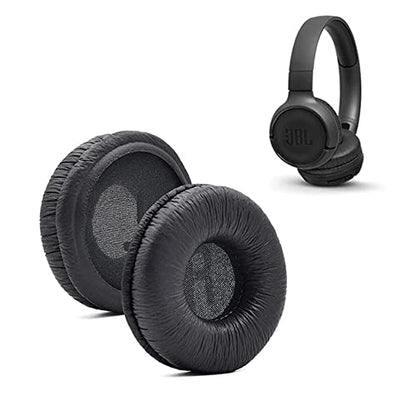 Earpads for Tune 600 BTNC 500BT T450, Replacement Ear Cushion Pads with Protein Leather and Memory Foam for Tune T450BT 500 JR300 Wireless Headphones, Pack of 2, Black - color: Black
