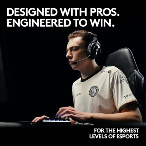 Logitech G PRO X 2 Lightspeed Gaming Headset - Wireless/BT/USB/3.5mm, 50mm Drivers, DTS:X 7.1, Detachable Mic - PC/PS5/PS4/Switch (Renewed) - color: Black