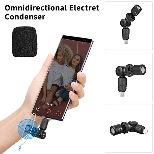 Saramonic SmartMic UC Mini Ultra-Compact Omnidirectional Condenser USB-C Microphone for iPhone 15, Android Mobile Devices, new iPad, Computers & More - size: Mini USB-C