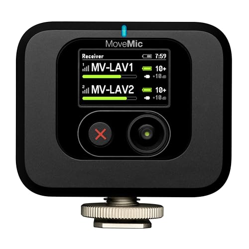 Shure MoveMic 2 Kit Wireless Lavalier Microphone System | Two Bluetooth clip-on lav mics with camera receiver for DSLR, iPhone, Android, Mac and PC; 24-hour charge, IPX4 - style: Two Channel Kit