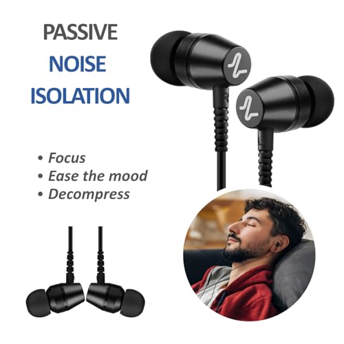 LUDOS OMNITONE USB C Headphones, 5 Years Warranty, Wired USB-C Earbuds - color: Black, style: USB-C