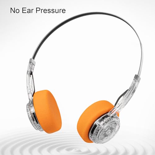 FTVOGUE Wireless Over Ear Headphones, Retro Extendable 6 0 Stereo Audio with Adjustable Ear Cups 20H Playtime Dual Device Pairing for Home Office ABS PC Sponge 1 Pack