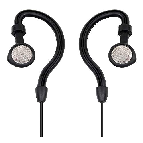Midland® - AVPH4 Ear Clip Headset Headphones for Midland® GMRS Two-Way Radios – Secure Fit - Crystal Clear Communication Built-In Microphone and Push To Talk Button