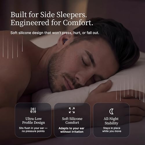 Nox Sleep Earplugs for Side Sleepers – Reusable Soft Silicone Ear Plugs for Sleeping – Comfortable Noise Reducing Earplugs for Snoring, Travel & Deep Sleep – 28dB Reusable Ear Plugs