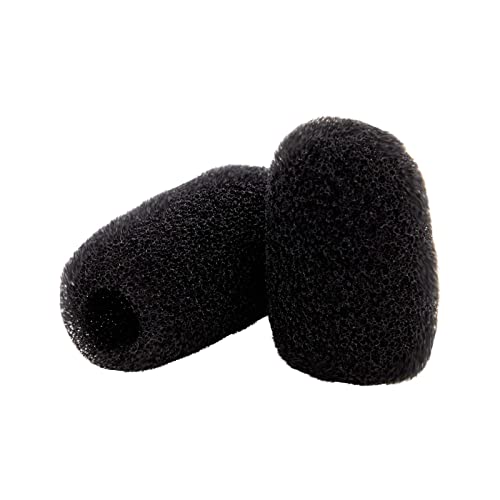 Juvale Headset Microphone Foam Windscreens - Noise Reduction Microphone Windscreens - Wind Muff for Mic Shield & Lapel Mic Covers - Pack of 24, 0.8 in, Black