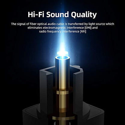 Double 90 Degree Angled Optical Audio Cable, Slim Digital Audio Optical Cable, SPDIF Cable, Rotates 360° Right Angle Fiber Optic Toslink Cord for Sound Bar, TV, PS4, Xbox, Home Theater, 3ft - size: 3ft, style: Two Right Angle Plug