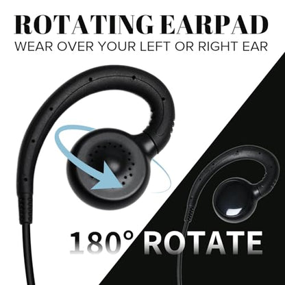 C Shape Swivel Earpiece Microphone Ear Piece Radio Headset Ptt Headphone for Hytera Hyt tc-610 tc-320 tc 508 780 bd552i pd402i pd562 pd562i bd612i bd502 bd502i bd552 tc320 tc508 pd362i pd502 pd502i